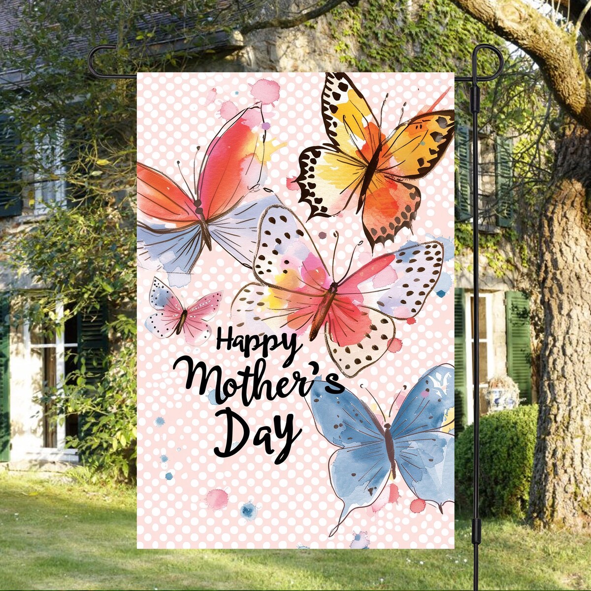 Happy Mother's Day Garden Flag - Outdoor Decorative Mom Appreciation Yard Sign